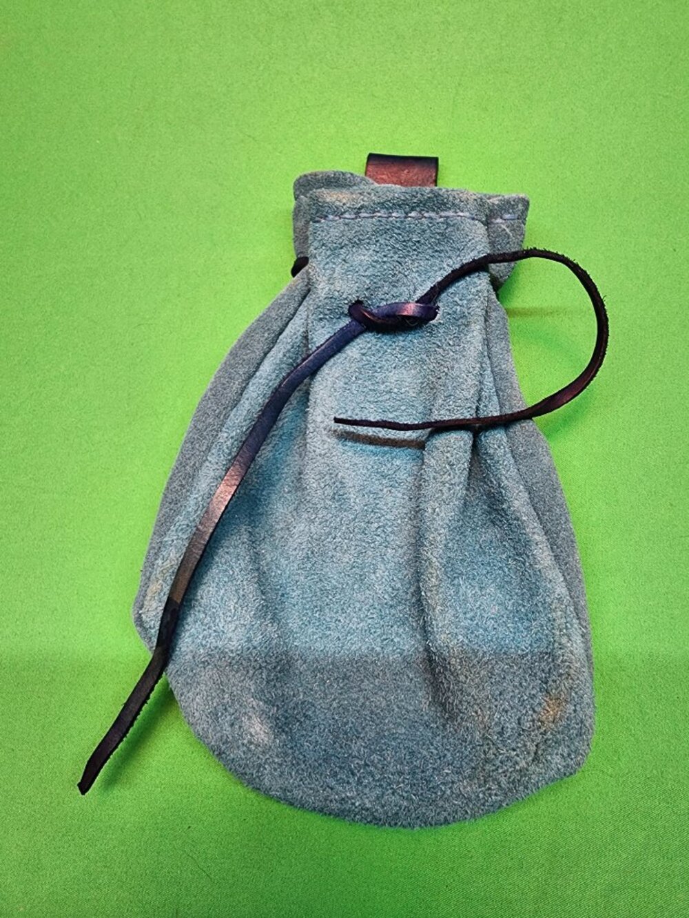 Handmade Suede Coin Pouch - Picture 2 of 4